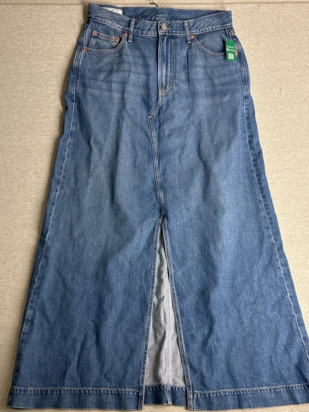 GAP Blue Denim Skirt with Front Pocket Detail